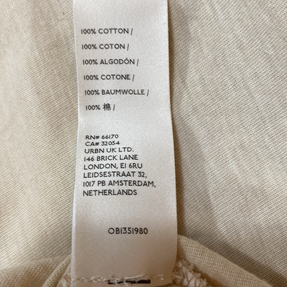 NWT We The Free T Shirt Size XS Cream with Tan Stitching Clover Top 3/4 Sleeve - Picture 11 of 12